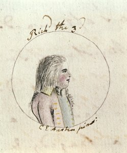 Porträtt av Richard III (1452-85) c.1790 (penna och bläck och wc på papper)